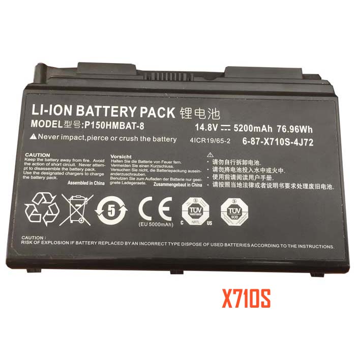 Reemplazo de Bateria de laptop para CLEVO 6-87-X710S-4J7 Recambio de Bateria de laptop CLEVO 6-87-X710S-4J7