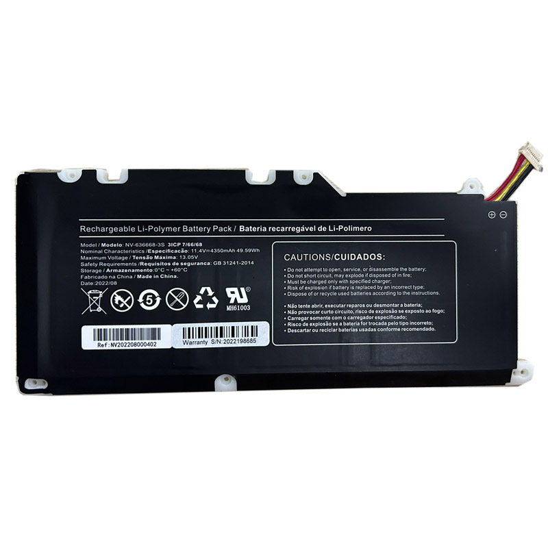 Recambio de Bateria de laptop Positivo NV-636668-3S 