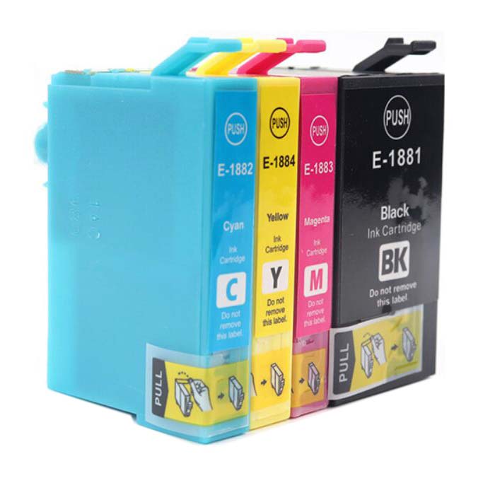 Reemplazo de Cartuchos de tóner para EPSON t1881-4 Recambio de Cartuchos de tóner EPSON t1881-4